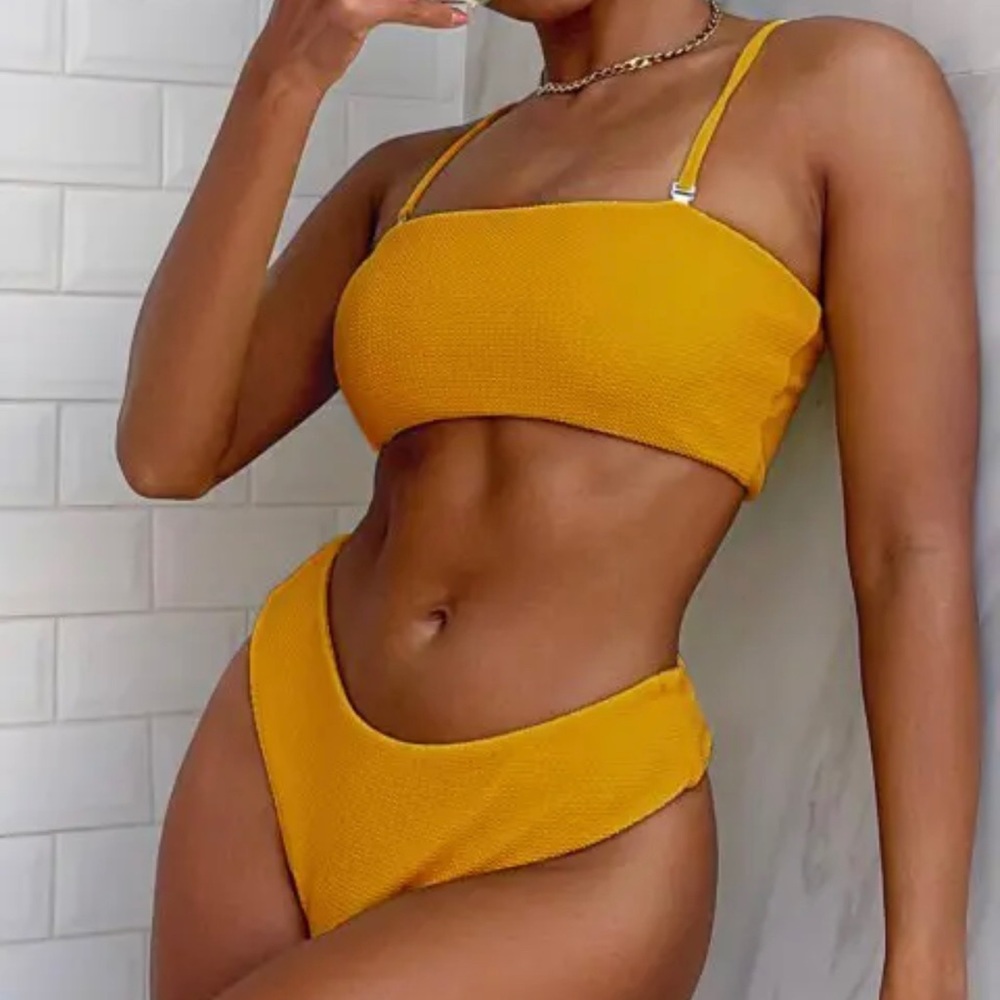 ZAFUL Textured Bandeau Bikini